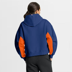 Edmonton Oilers Fanatics Women's Back Check Boxy Hoodie - Royal | US 202756865
