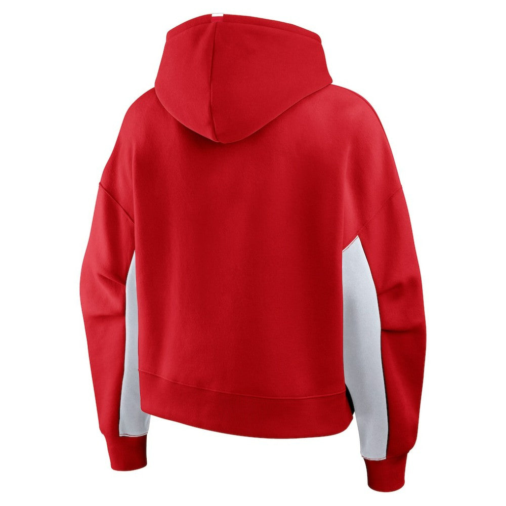 Detroit Red Wings Fanatics Women's Back Check Boxy Hoodie - Red | US 202756871