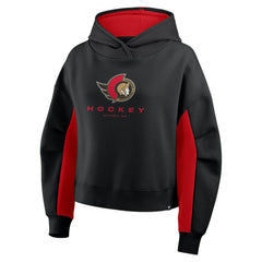 Ottawa Senators Fanatics Women's Back Check Boxy Hoodie - Black | US 202756872