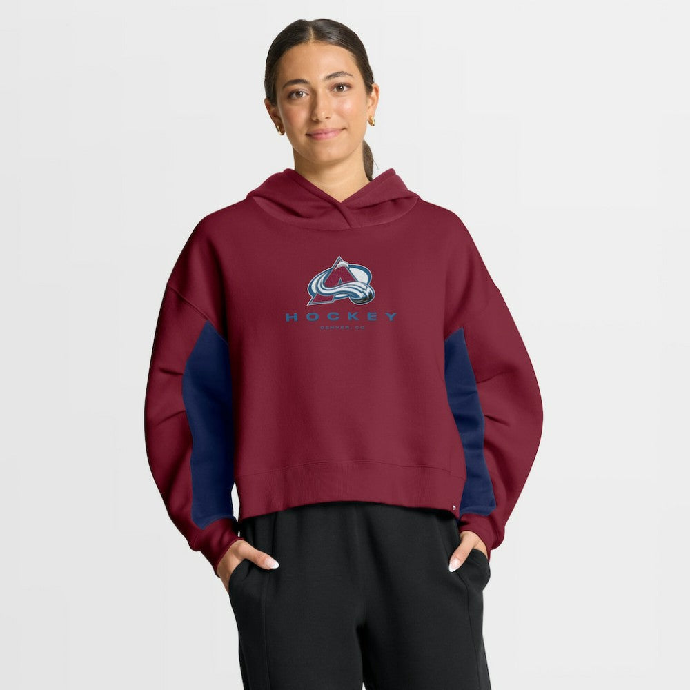 Colorado Avalanche Fanatics Women's Back Check Boxy Hoodie - Burgundy | US 202756873