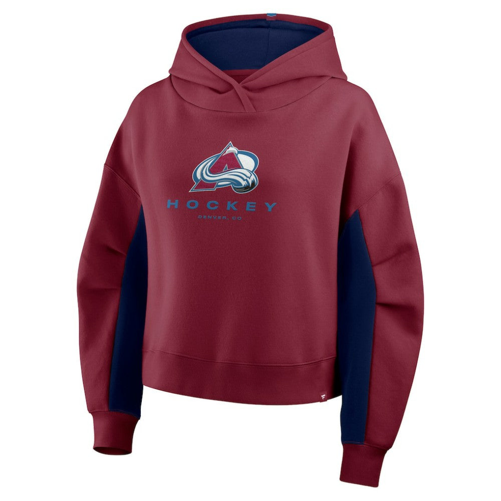 Colorado Avalanche Fanatics Women's Back Check Boxy Hoodie - Burgundy | US 202756873
