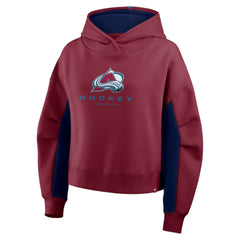 Colorado Avalanche Fanatics Women's Back Check Boxy Hoodie - Burgundy | US 202756873