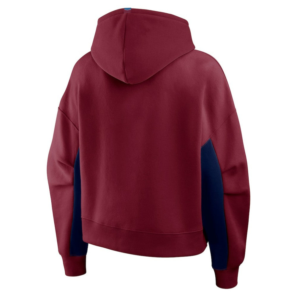 Colorado Avalanche Fanatics Women's Back Check Boxy Hoodie - Burgundy | US 202756873