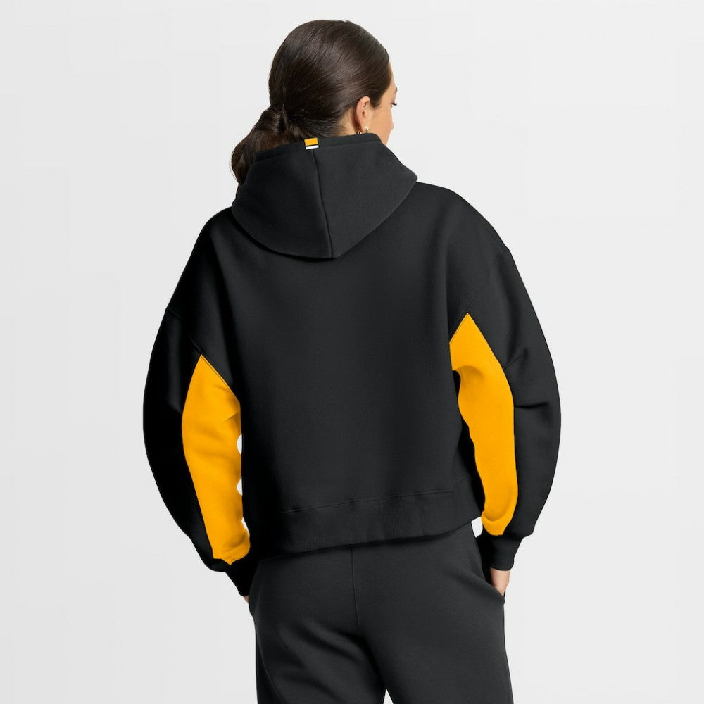 Pittsburgh Penguins Fanatics Women's Back Check Boxy Hoodie - Black | US 202756874