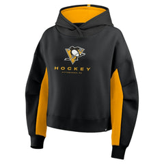 Pittsburgh Penguins Fanatics Women's Back Check Boxy Hoodie - Black | US 202756874