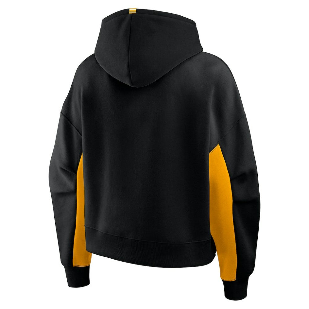 Boston Bruins Fanatics Women's Back Check Boxy Hoodie - Black | US 202756876