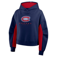 Montreal Canadiens Fanatics Women's Back Check Boxy Hoodie - Navy | US 202756878