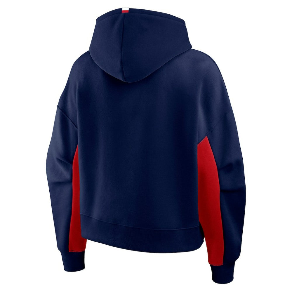 Columbus Blue Jackets Fanatics Women's Back Check Boxy Hoodie - Navy | US 202756879