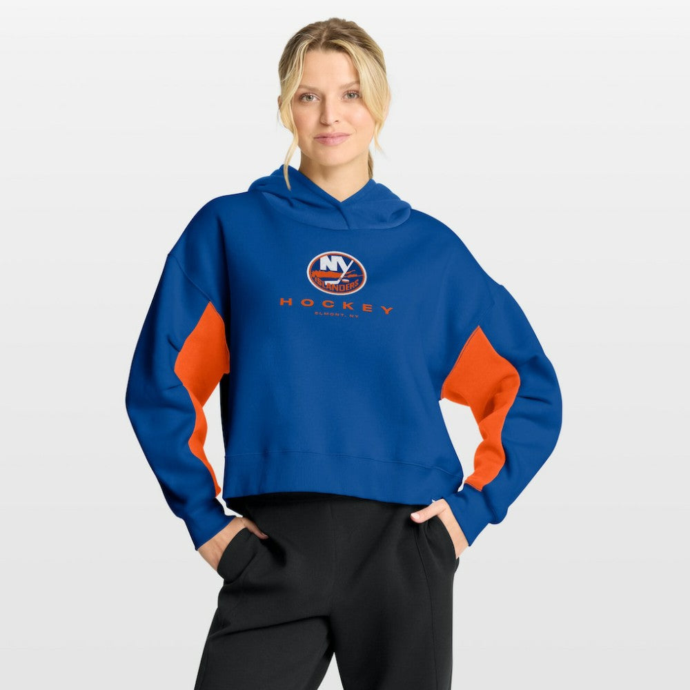 New York Islanders Fanatics Women's Back Check Boxy Hoodie - Royal | US 202756880