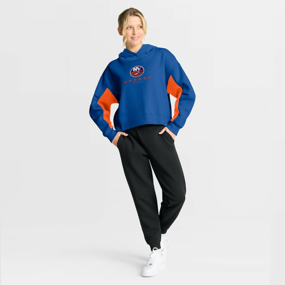 New York Islanders Fanatics Women's Back Check Boxy Hoodie - Royal | US 202756880