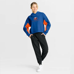 New York Islanders Fanatics Women's Back Check Boxy Hoodie - Royal | US 202756880