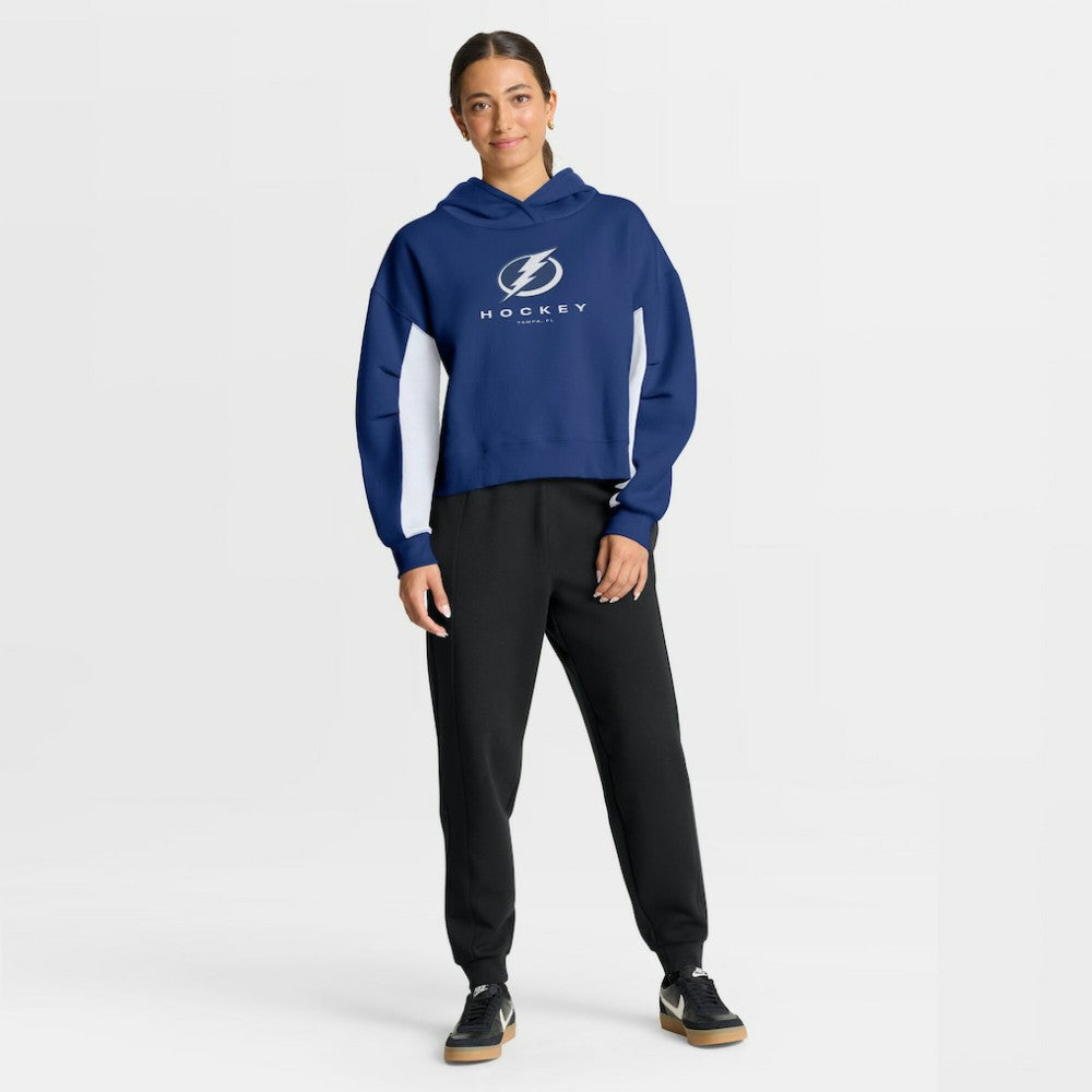 Tampa Bay Lightning Fanatics Women's Back Check Boxy Hoodie - Blue | US 202756881