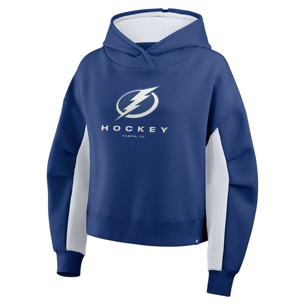 Tampa Bay Lightning Fanatics Women's Back Check Boxy Hoodie - Blue | US 202756881
