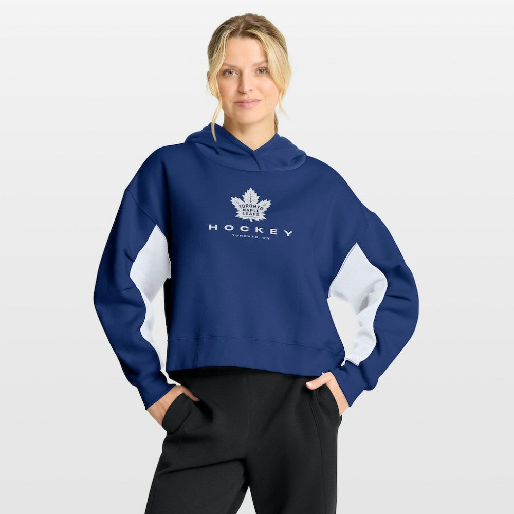 Toronto Maple Leafs Fanatics Women's Back Check Boxy Hoodie - Blue | US 202756882
