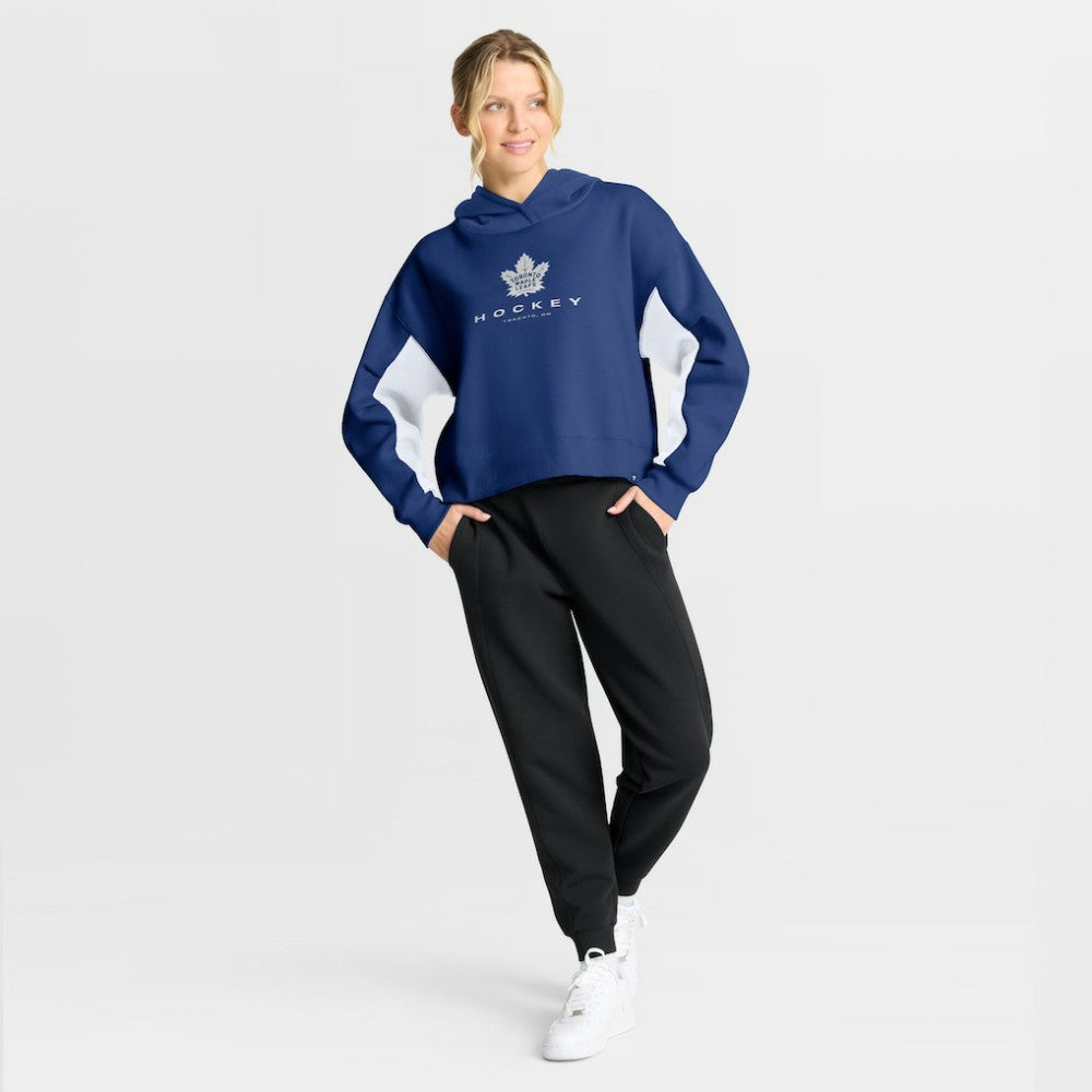 Toronto Maple Leafs Fanatics Women's Back Check Boxy Hoodie - Blue | US 202756882