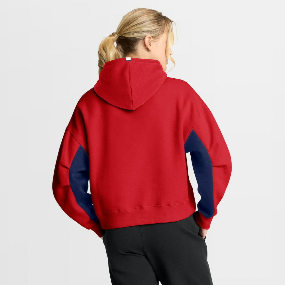 Washington Capitals Fanatics Women's Back Check Boxy Hoodie - Red | US 202756883