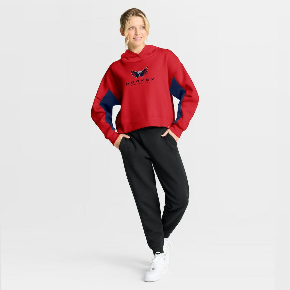 Washington Capitals Fanatics Women's Back Check Boxy Hoodie - Red | US 202756883