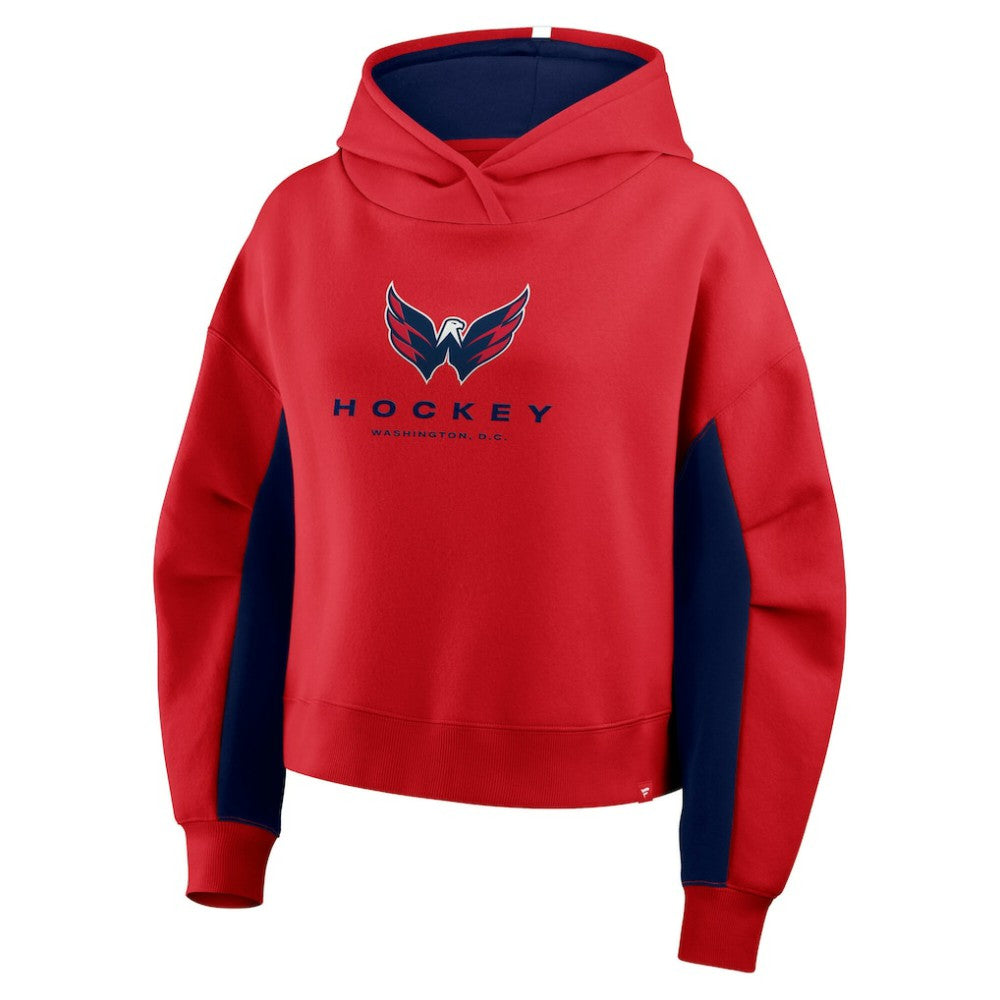 Washington Capitals Fanatics Women's Back Check Boxy Hoodie - Red | US 202756883