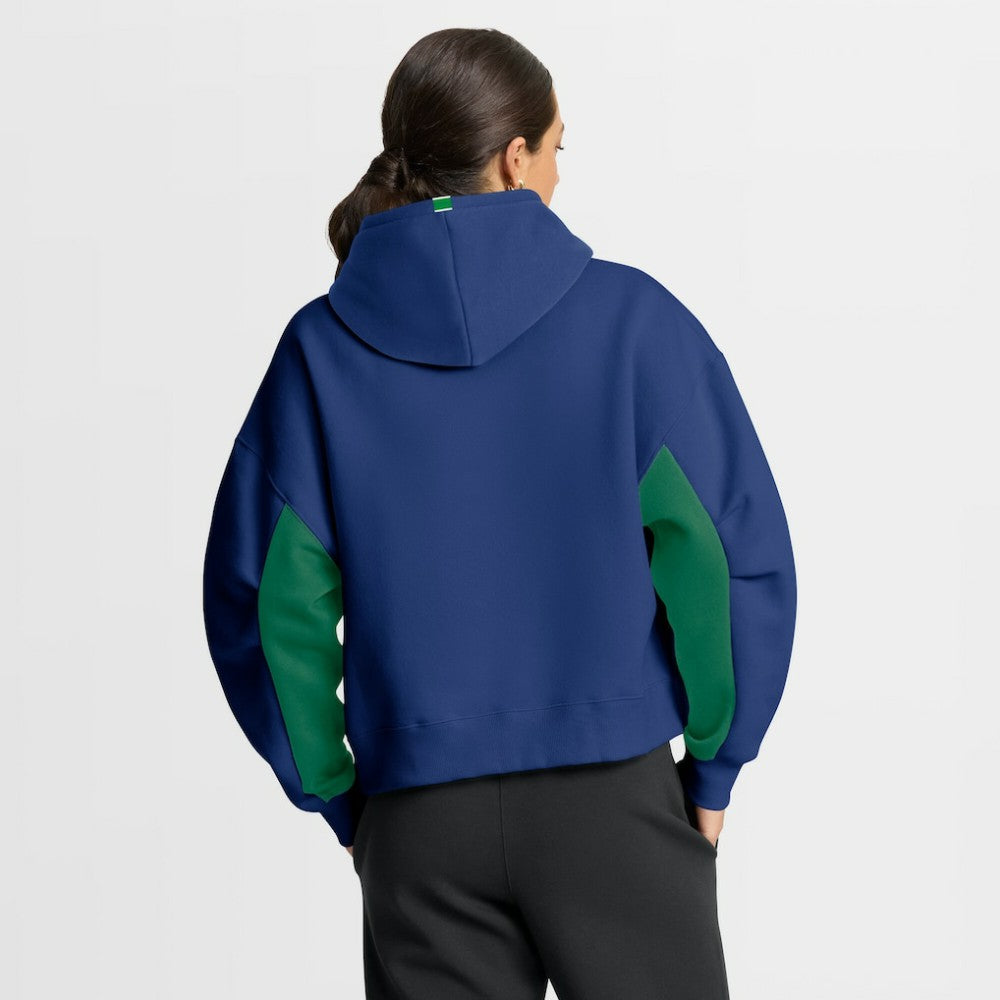 Vancouver Canucks Fanatics Women's Back Check Boxy Hoodie - Blue | US 202756884