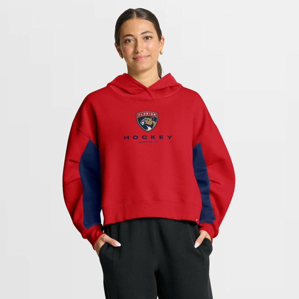 Florida Panthers Fanatics Women's Back Check Boxy Hoodie - Red | US 202756885