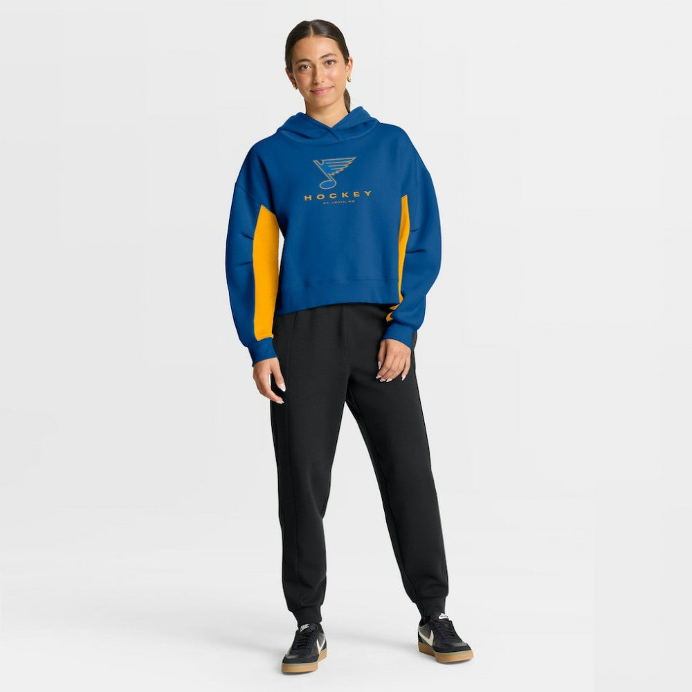 St. Louis Blues Fanatics Women's Back Check Boxy Hoodie - Blue | US 202756887