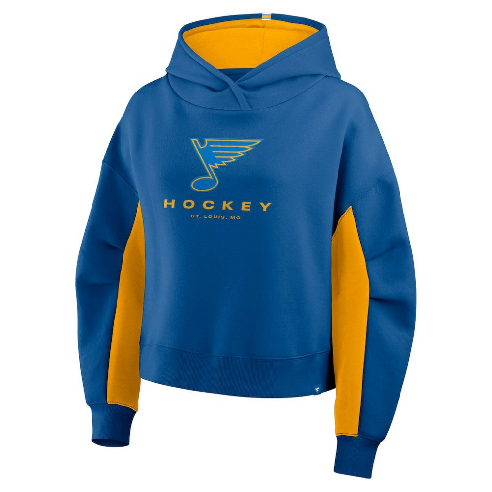 St. Louis Blues Fanatics Women's Back Check Boxy Hoodie - Blue | US 202756887