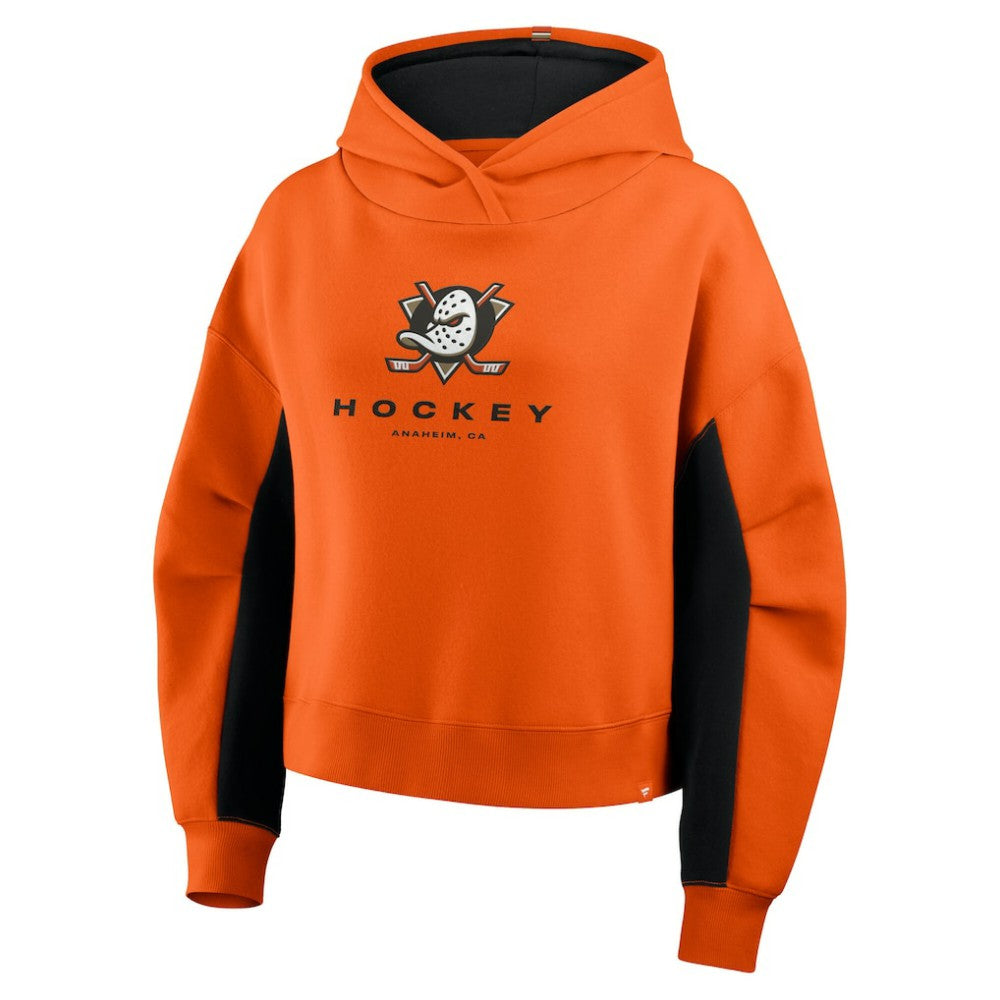 Anaheim Ducks Fanatics Women's Back Check Boxy Hoodie - Orange | US 202756889
