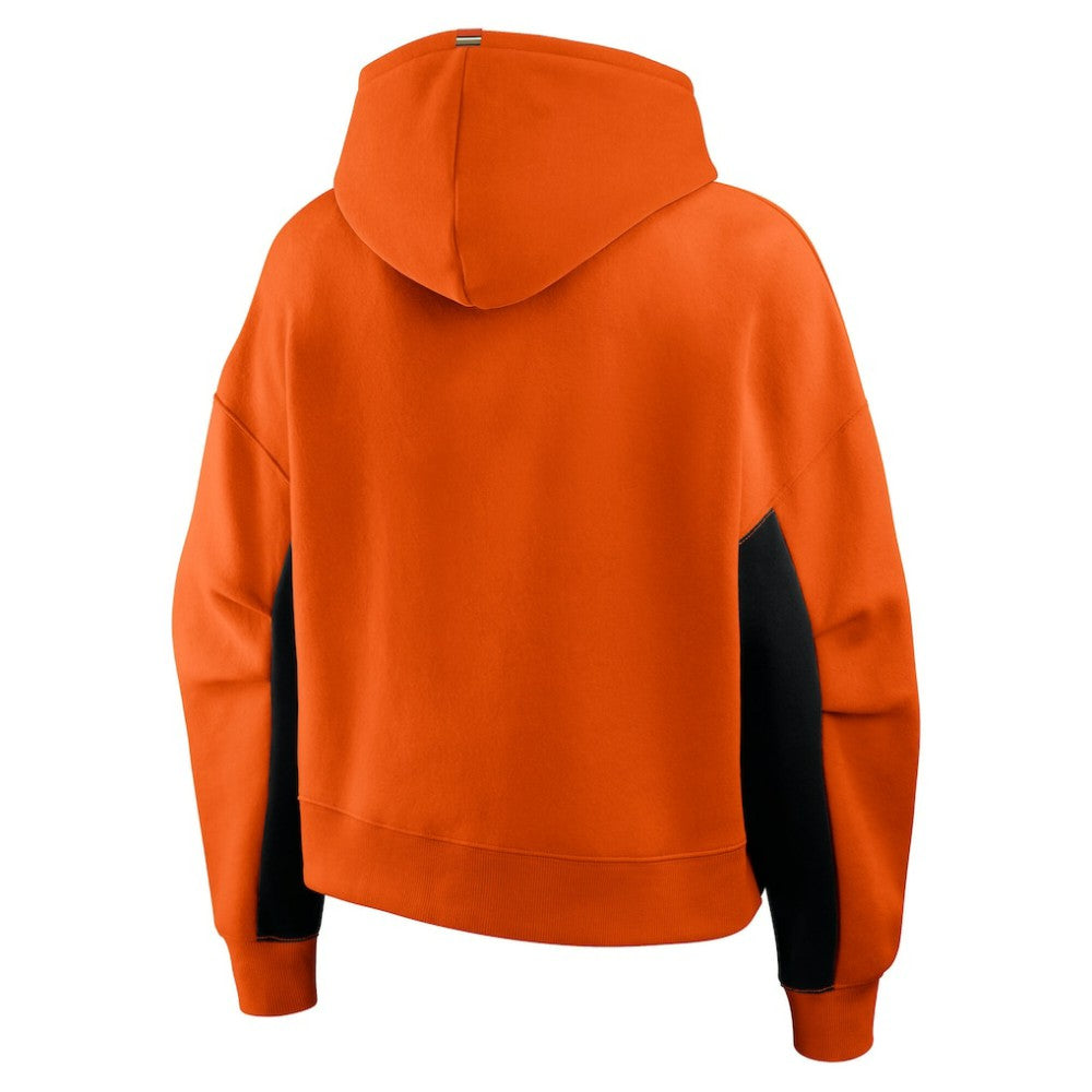 Anaheim Ducks Fanatics Women's Back Check Boxy Hoodie - Orange | US 202756889