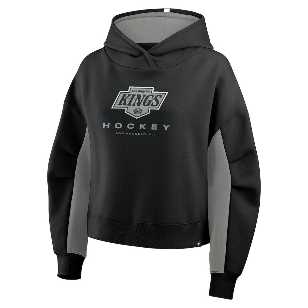 Los Angeles Kings Fanatics Women's Back Check Boxy Hoodie - Black | US 202756890