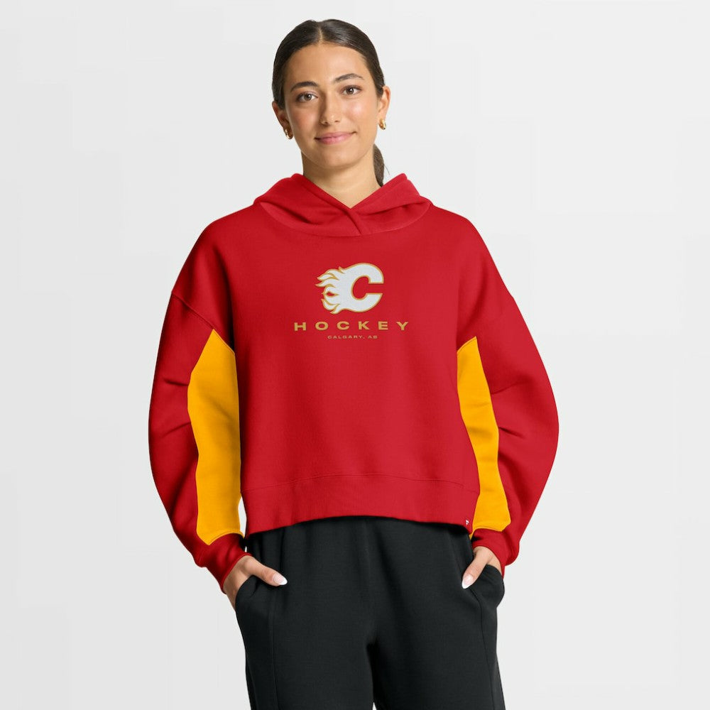 Calgary Flames Fanatics Women's Back Check Boxy Hoodie - Red | US 202756891