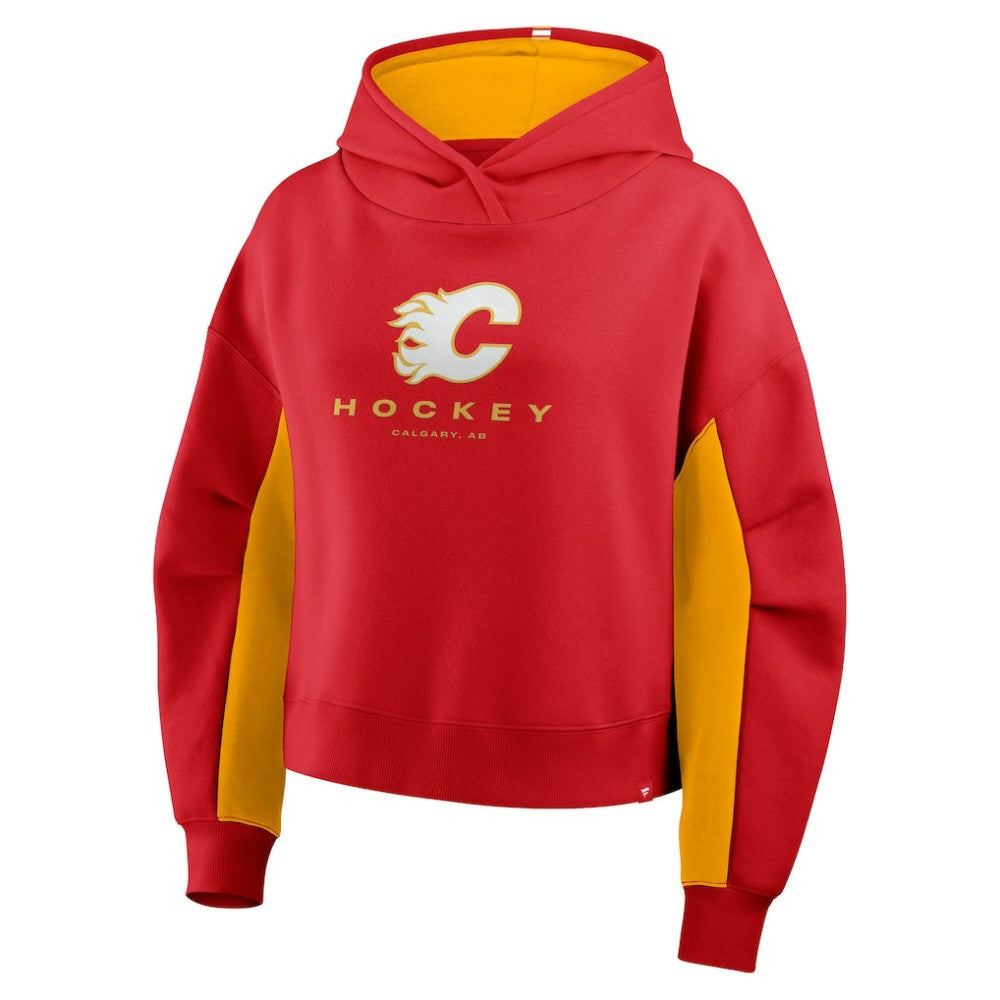 Calgary Flames Fanatics Women's Back Check Boxy Hoodie - Red | US 202756891
