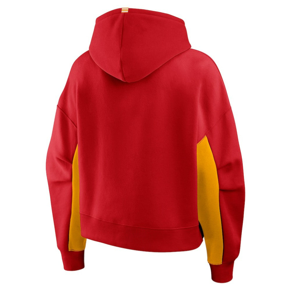 Calgary Flames Fanatics Women's Back Check Boxy Hoodie - Red | US 202756891