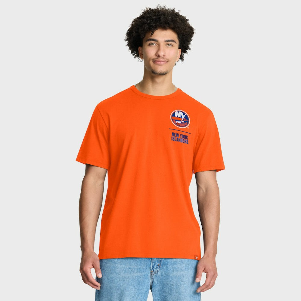 New York Islanders Fanatics Crash The Net Legacy T-Shirt - Orange | US 202757002