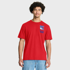 New York Rangers Fanatics Crash The Net Legacy T-Shirt - Red | US 202757003