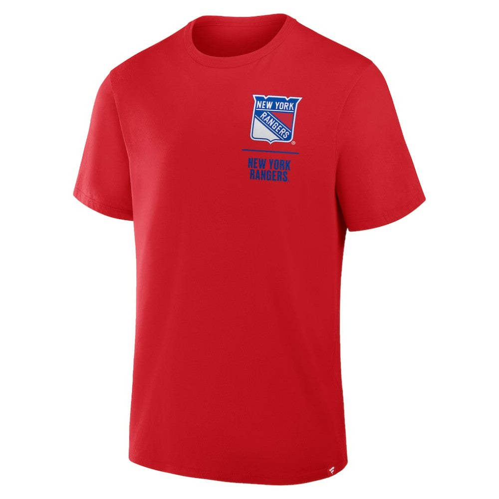 New York Rangers Fanatics Crash The Net Legacy T-Shirt - Red | US 202757003