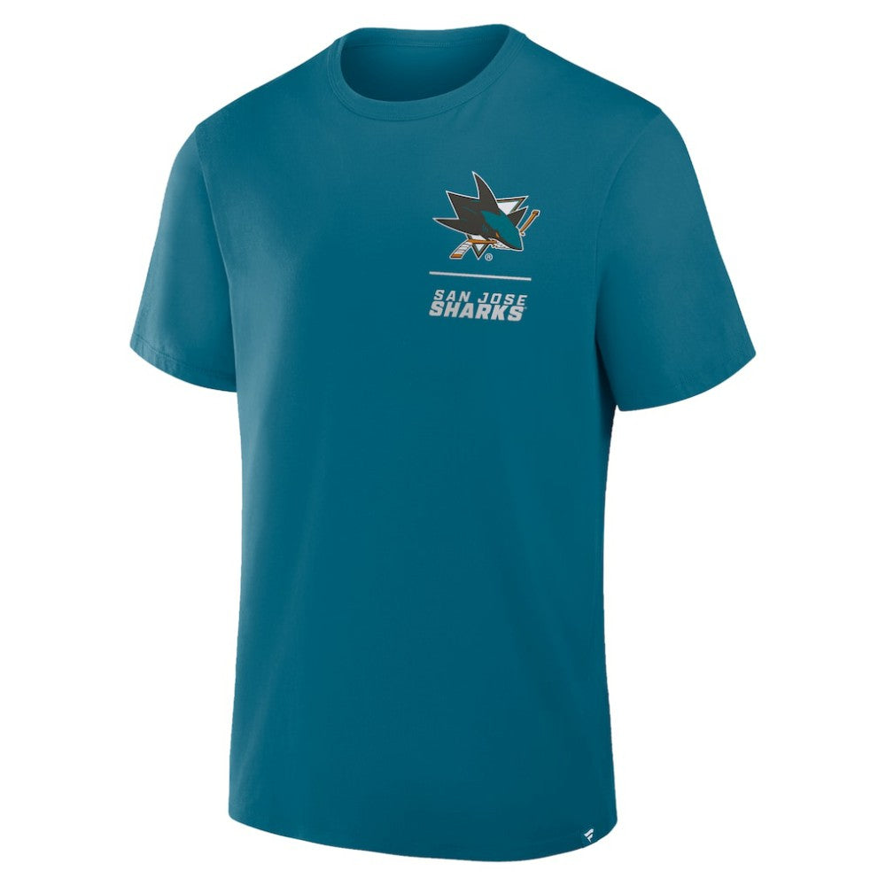 San Jose Sharks Fanatics Crash The Net Legacy T-Shirt - Teal | US 202757012