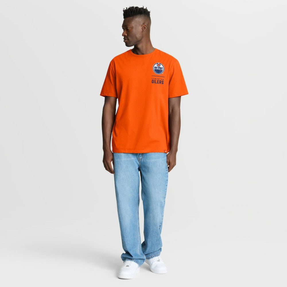 Edmonton Oilers Fanatics Crash The Net Legacy T-Shirt - Orange | US 202757023