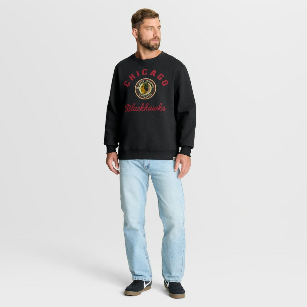 Chicago Blackhawks Fanatics Vintage Stickler Sweatshirt - Black | US 202757027
