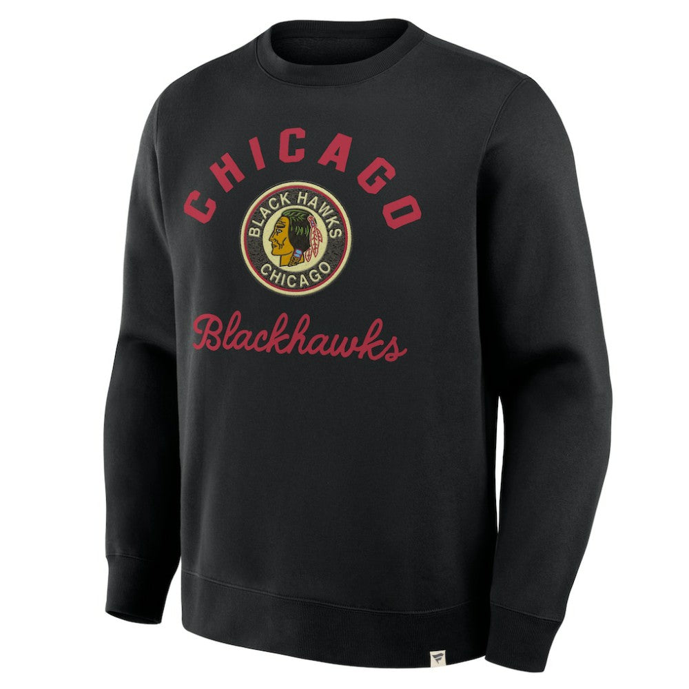 Chicago Blackhawks Fanatics Vintage Stickler Sweatshirt - Black | US 202757027