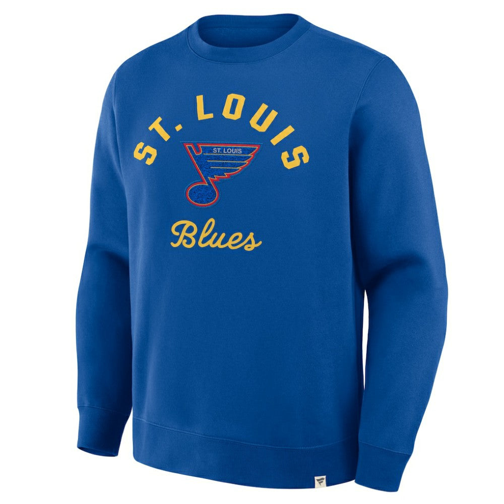 St. Louis Blues Fanatics Vintage Stickler Sweatshirt - Blue | US 202757038