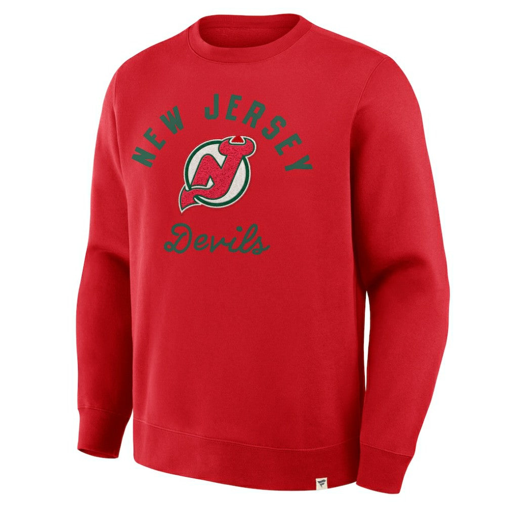 New Jersey Devils Fanatics Vintage Stickler Sweatshirt - Red | US 202757041