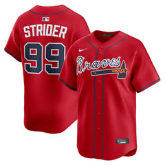 Spencer Strider Atlanta Braves Nike Alternate Limited Player Jersey - Red Jerseys