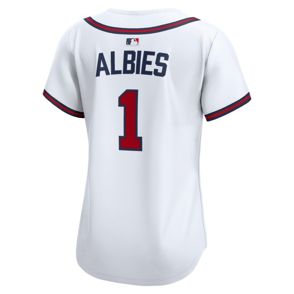 Ozzie Albies Atlanta Braves Nike Women's Home Limited Player Jersey - White Jerseys