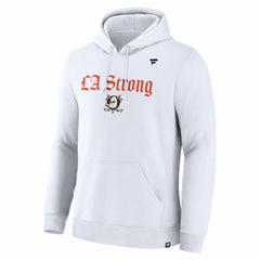 Anaheim Ducks Fanatics Unisex LA Strong Premium Fleece Pullover Hoodie - White | US 202757239