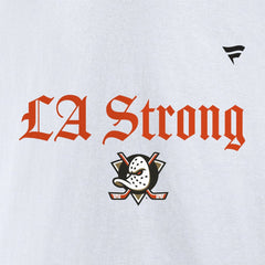 Anaheim Ducks Fanatics Unisex LA Strong Premium Fleece Pullover Hoodie - White | US 202757239