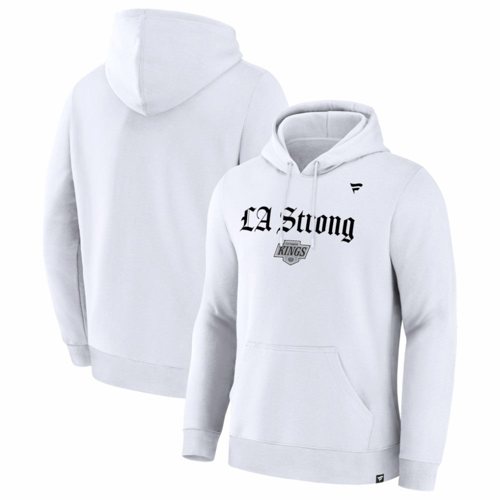 Los Angeles Kings Fanatics Unisex LA Strong Premium Fleece Pullover Hoodie - White | US 202757240