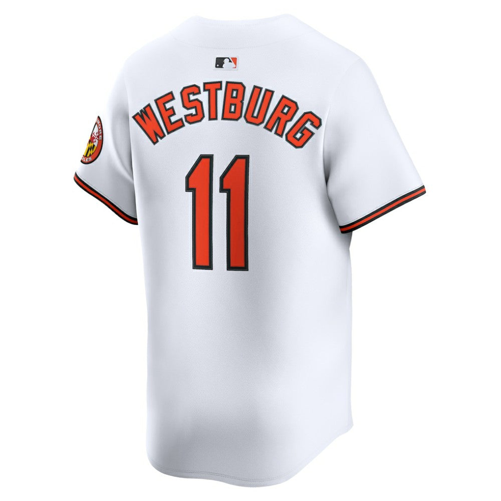 Jordan Westburg Baltimore Orioles Nike Home Limited Player Jersey - White Jerseys