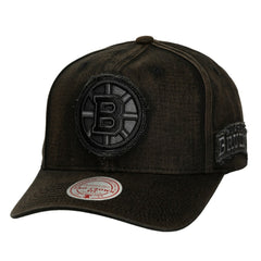 Boston Bruins Mitchell & Ness Downtown Snow Wash Pro-Crown Adjustable Hat - Black | US 202757463