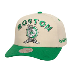 Boston Celtics 17x NBA Champions Soul Legacy Defined Pro Crown Snapback Hat Cream/Kelly Green - Mitchell & Ness
