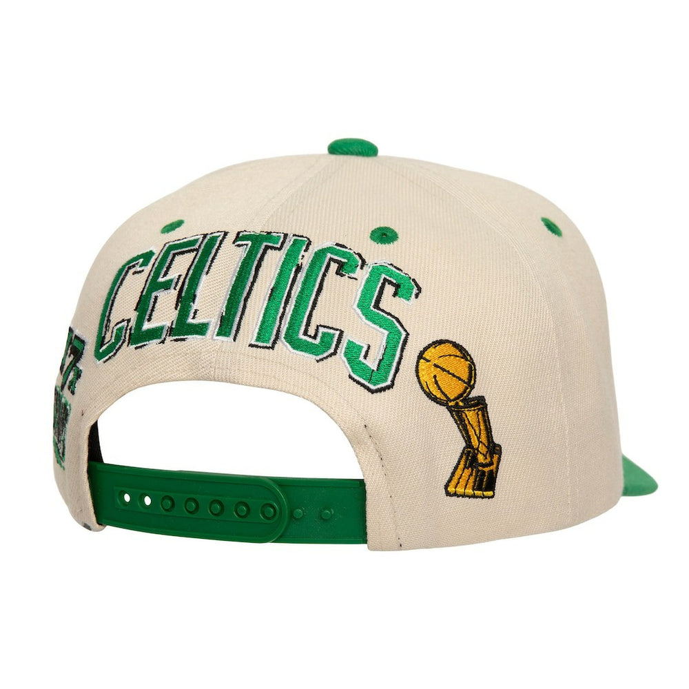 Boston Celtics 17x NBA Champions Soul Legacy Defined Pro Crown Snapback Hat Cream/Kelly Green - Mitchell & Ness